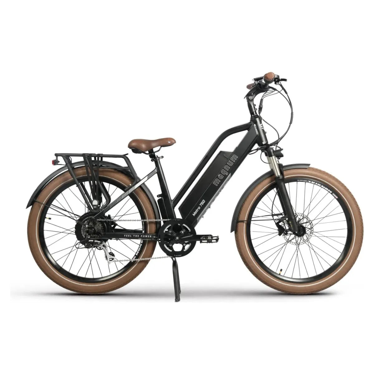 veego 750 electric bicycle Metro(750) Low Step Electric Bike Black-Silver