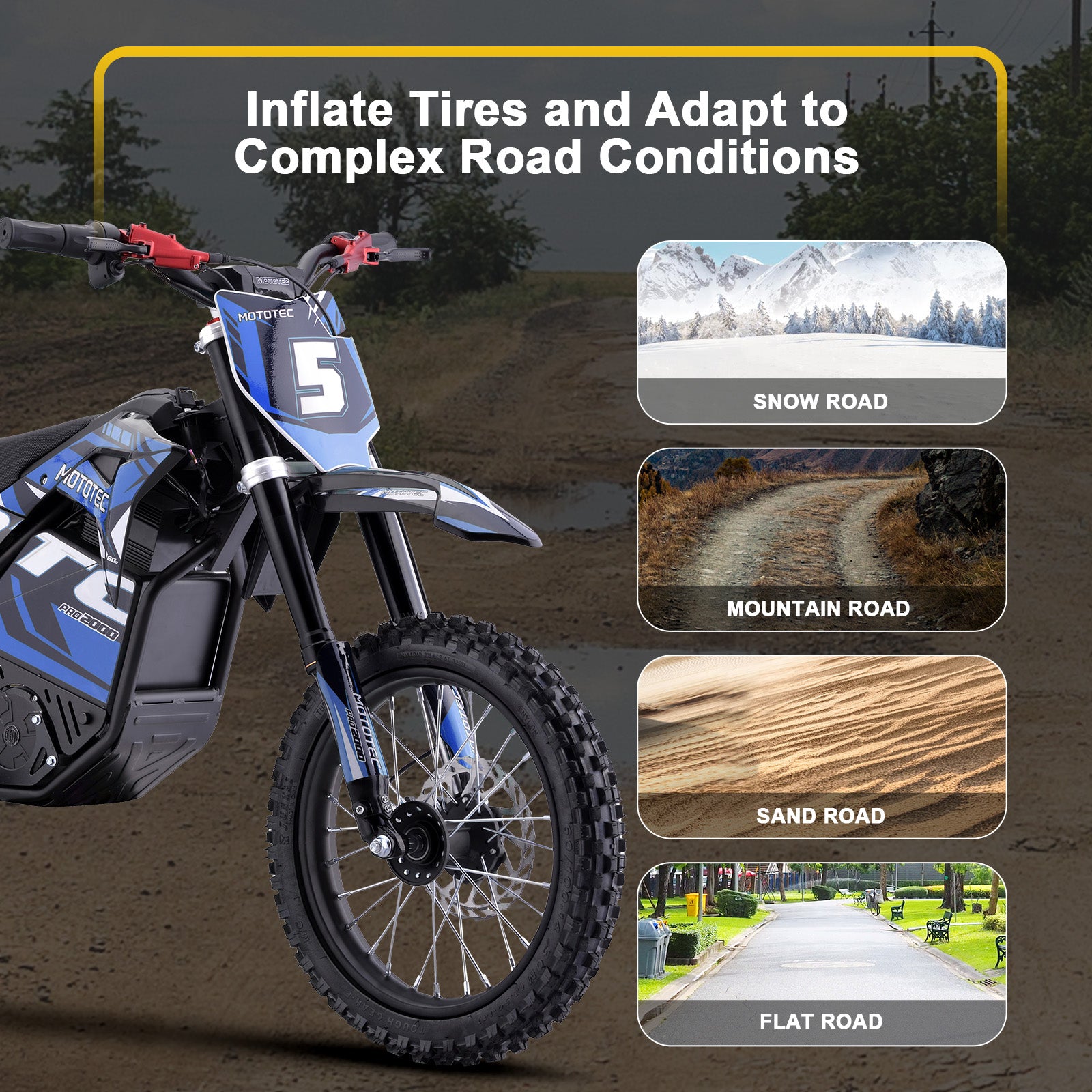 MotoTec 60v Pro Electric Dirt Bike 2000w