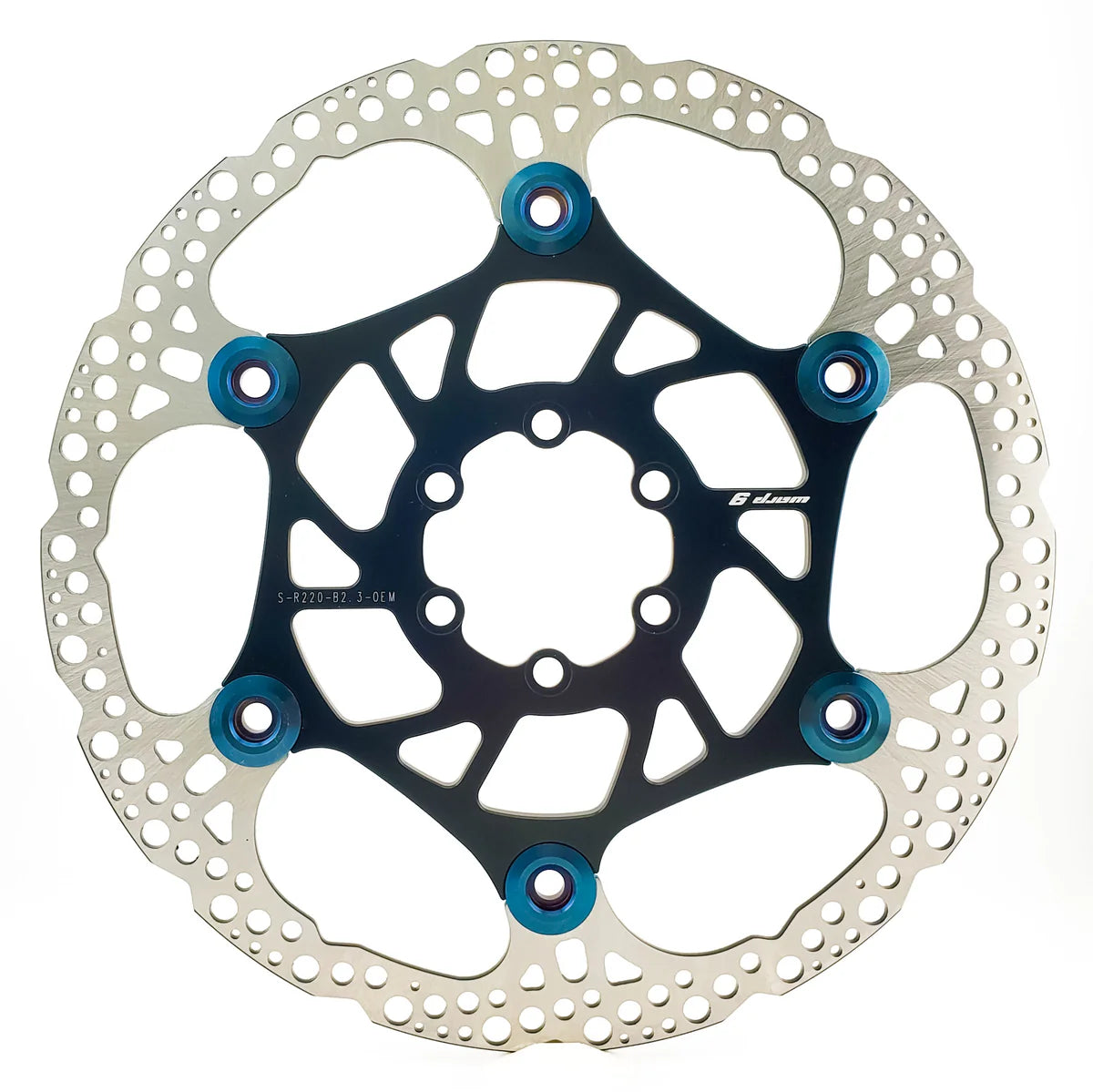 Warp9 E-Moto 220mm floating disc brake w/ caliper adapter spacer bolts